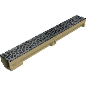 Caniveau Béton Polymère ACO Self 100 Grille Fonte Diamant, 1 m