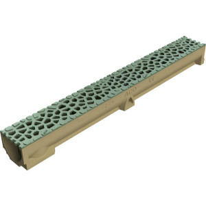 Caniveau Béton Polymère ACO Self 100 Grille Fonte Malachite, 1 m