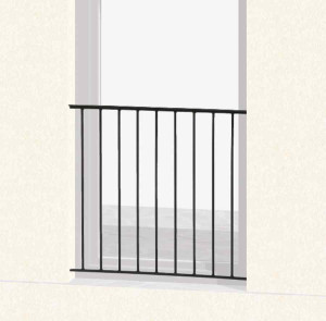 Garde-corps pour Fenêtre Classique, hauteur 60 cm, Dimensions au Choix