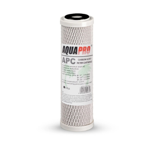 Cartouche Filtrante Eau Charbon Actif Bloc Aquapro APC 10'' 0,5µm