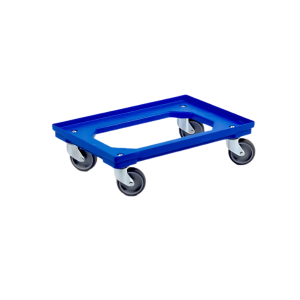 Chariot à Roulettes Porte-Bac Plastique max 200kg, 600 x 400 mm