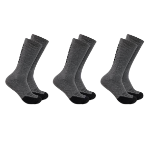 Chaussettes Carhartt Midweight Logo Crew SC9913M Carbon Heather XL x3