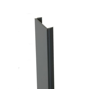 Clip de Finition PVC 2,31 m pour Poteau gris anthracite Clôture Ambre