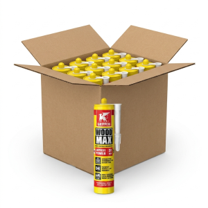 Colle à Bois Extra Forte Etanche WoodMax Express Power Griffon 380 g x 12
