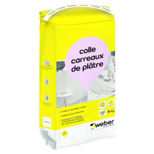 Colle Carreaux de Plâtre Weber Blanc 4kg