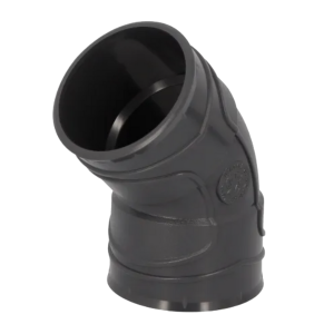 Coude PVC à Coller F-F 45° NF Nicoll Hometech® Anthracite, ⌀50mm