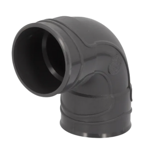 Coude PVC à Coller F-F 87°30 NF Nicoll Hometech® Anthracite, ⌀50mm