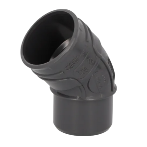Coude PVC à Coller M-F 45° NF Nicoll Hometech® Anthracite, ⌀40mm