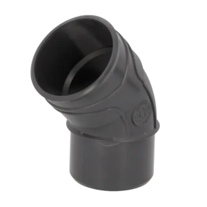 Coude PVC à Coller M-F 45° NF Nicoll Hometech® Anthracite, ⌀50mm