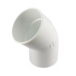 Coude PVC à Coller NF Mâle-Femelle 45° Nicoll CT4B Blanc, ⌀100mm
