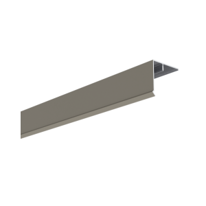 Couvercle d'angle Alu Mâle pour Bardage MEP Isocel 50x50mm Taupe, 3 m