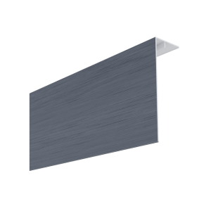 Couvercle d'angle PVC Bardage MEP Isocel Premium 150x50 Alu Brossé 3m