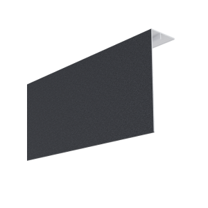 Couvercle d'angle PVC Bardage MEP Isocel Premium 150x50 Métal Gris 3m