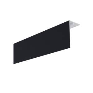 Couvercle d'angle PVC Bardage MEP Isocel Premium 90x50 Zinc Anthra 3m