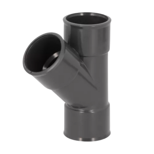 Culotte PVC à Joint F-F 45° NF Nicoll Hometech® Anthracite, ⌀32 mm