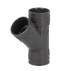 Culotte PVC à Joint F-F 45° NF Nicoll Hometech® Anthracite, ⌀40 mm