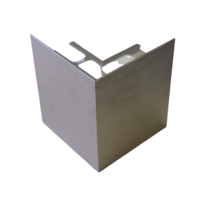 Embout d'angle Alu Externe pour profil Terrasse 102mmx2,5m, Alu Brossé
