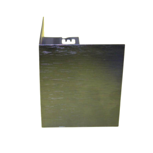 Embout d'angle Alu Externe pour profil Terrasse 102mmx2,5m Noir Brossé