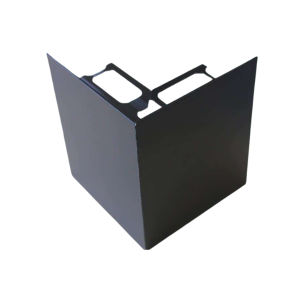 Embout d'angle Alu Externe pour profil Terrasse 42mmx2,5m, Noir Mat