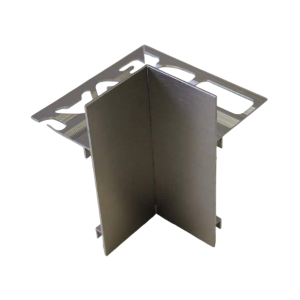 Embout d'angle Alu Interne pour profil Terrasse 102mmx2,5m, Alu Brossé