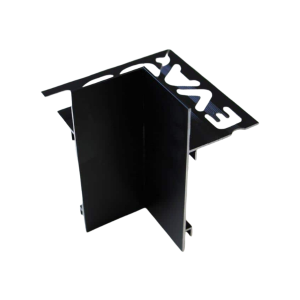 Embout d'angle Alu Interne pour profil Terrasse 102mmx2,5m, Noir Mat