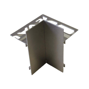 Embout d'angle Alu Interne pour profil Terrasse 42mmx2,5m, Alu Brossé