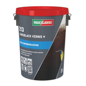 Enduit Bitumeux Parexlanko 213 Lankoblack Vernis +, Seau de 25L