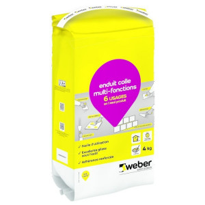 Enduit Colle Multi-Fonctions Weber Blanc 4kg