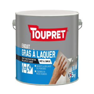 Enduit Gras à Laquer Toupret Blanc Multi-support Pot 5 kg