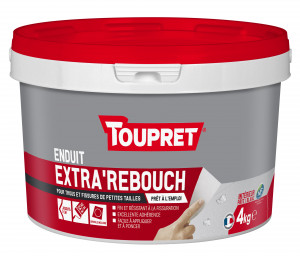Enduit Rebouchage Pâte Toupret Extra' Rebouch Multi-support Seau 4 kg