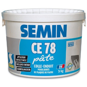 Enduit pour Joint de Plaques de Platre Semin CE 78 Pâte Seau 5kg