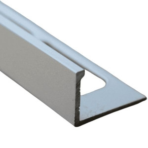 Equerre en Aluminium Chromé Mat 10 mm x 2,5 m