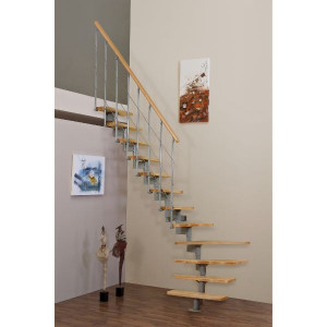 Escalier Modulaire Bois et Métal Fritz Style 165 x 76 cm