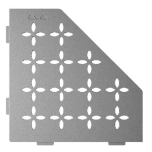 Etagère d'Angle de Douche Schlüter-Shelf-E-S2 Floral 195x195mm Etain