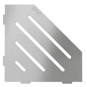 Etagère d'Angle de Douche Schlüter-Shelf-E-S2 Wave 195x195 Inox brossé