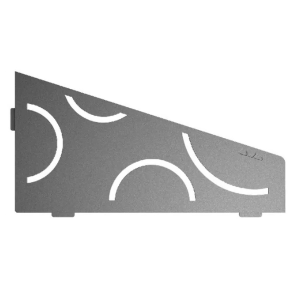 Etagère d'Angle de Douche Schlüter-Shelf-E-S3 Curve 154x295mm Etain