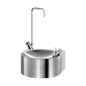 Fontaine Rince-bouche Inox 304 Delabie + Robinet Col de Cygne 180820