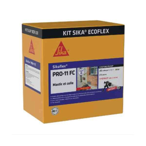 Kit Mastic colle Sika Ecoflex pro 11 FC, 35 recharges Gris Béton
