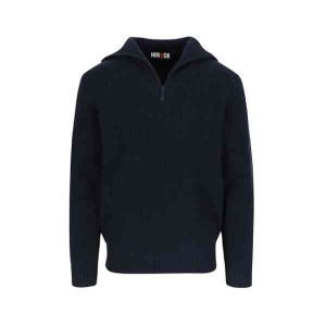 Pull Camionneur Col Zippé Herock Njord Bleu Marine