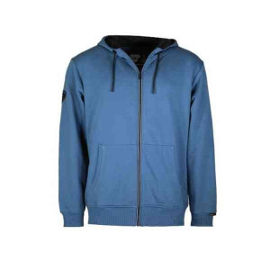 Sweat à Capuche Zippé Bosseur Jefferson Bleu