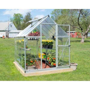 Serre de Jardin Polycarbonate Aluminium Canopia Hybrid 4,4 m² Argent