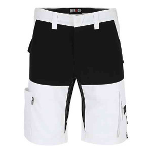 Bermuda de Travail Herock Hespar Blanc/Noir