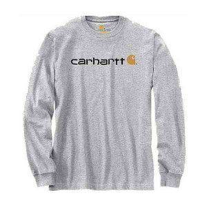 T-Shirt Carhartt Core Logo L/S 104107 Heather Grey