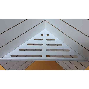 Etagère de Douche Aluminium angle 90° 170x340mm Laqué Blanc 
