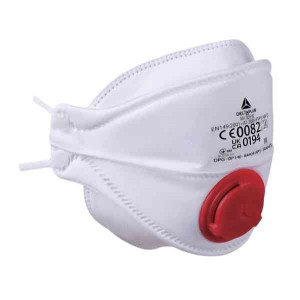 Masque Respiratoire FFP3 avec Soupape Deltaplus M1305V, lot de 10