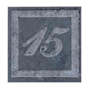 Plaque de rue en pierre bleue meulée 1 ou 2 chiffres rectangulaire 