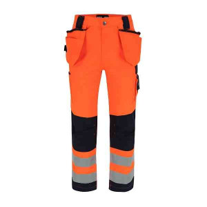 Pantalon de Travail Herock Styx High Viz Orange/Bleu Marine