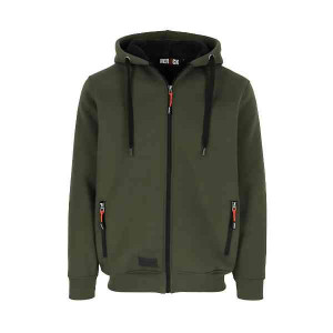 Sweat à Capuche Zippé Herock Otis Kaki Foncé