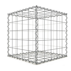 Gabion 100x100x100 cm fil 4mm maille 10x10 cm 5 faces sans 1 côté