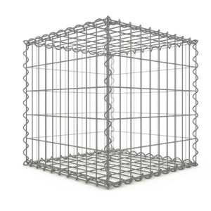 Gabion 100x100x100cm fil 4mm maille 5x10 et 10x10cm sans dessous